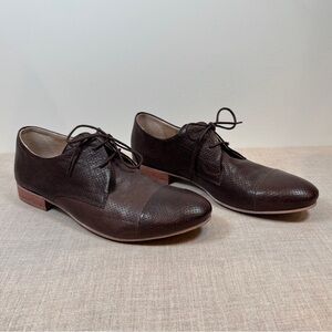 Barneys New York Dark Brown Leather Oxford 8.5M